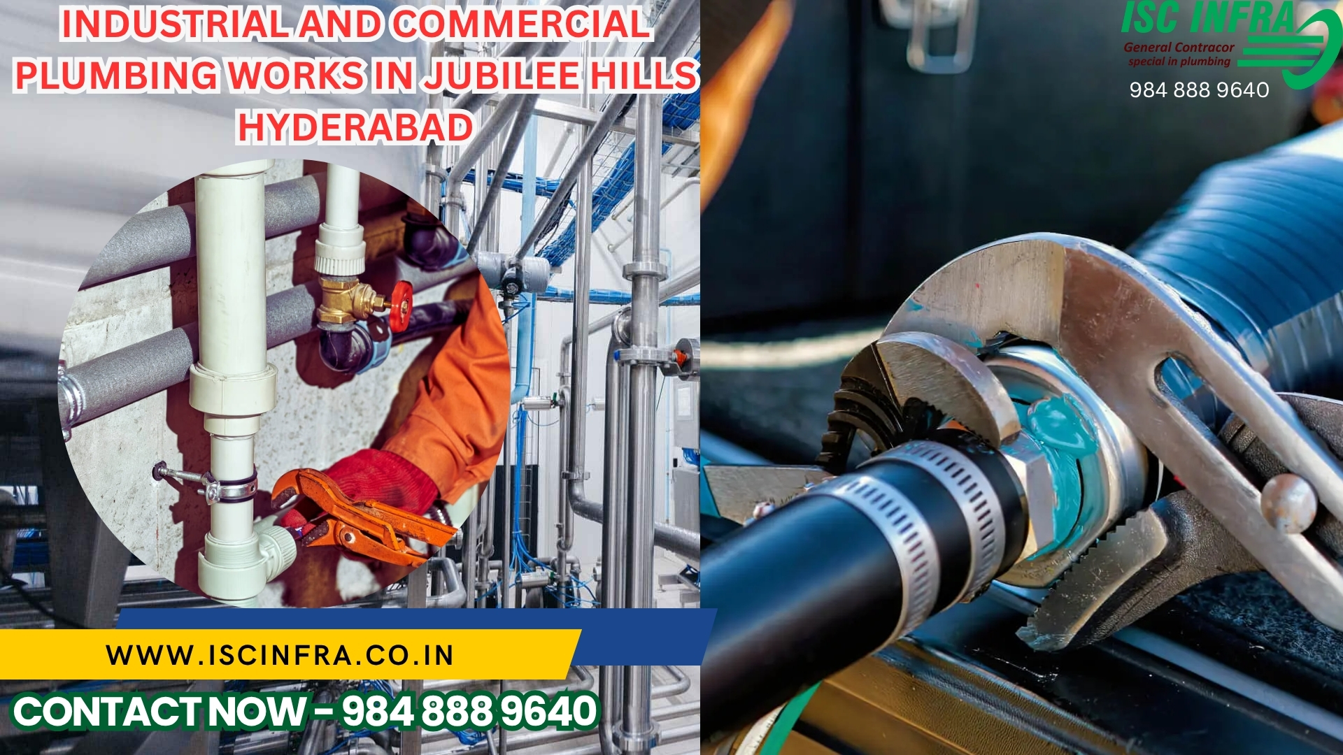 Industrial and Commercial Plumbing Works in Jubilee Hills