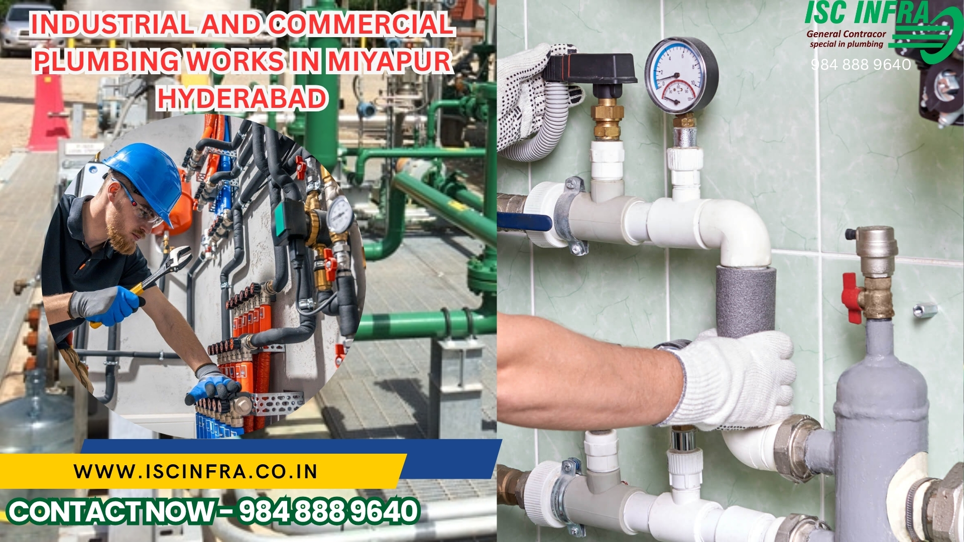 Industrial and Commercial Plumbing Works in Miyapur