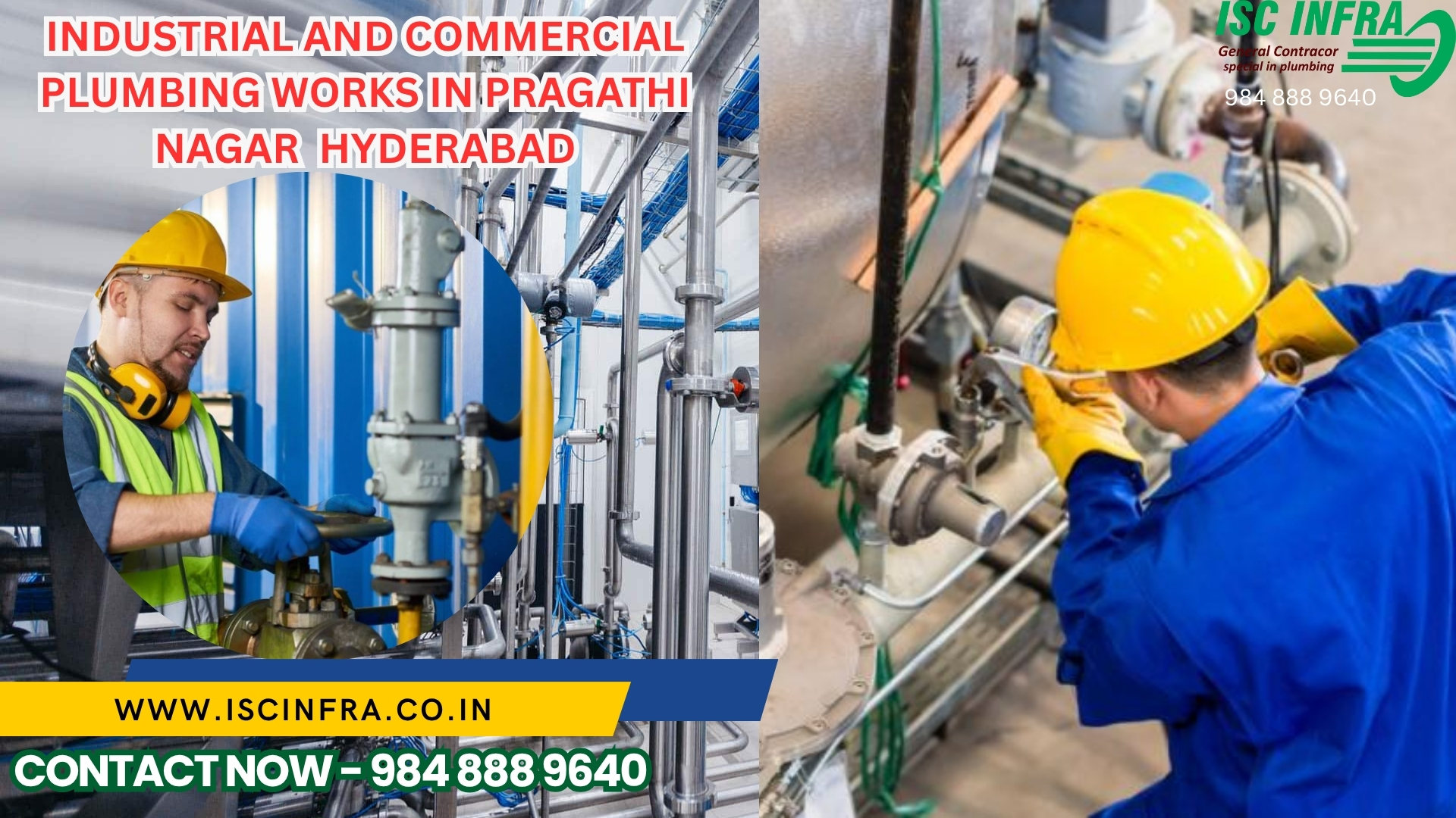 Industrial and Commercial Plumbing Works in Pragathi Nagar