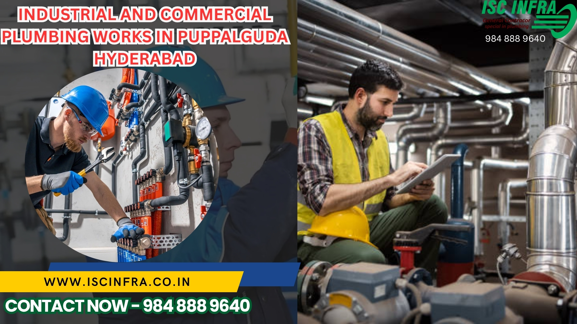 Industrial and Commercial Plumbing Works in Puppalguda