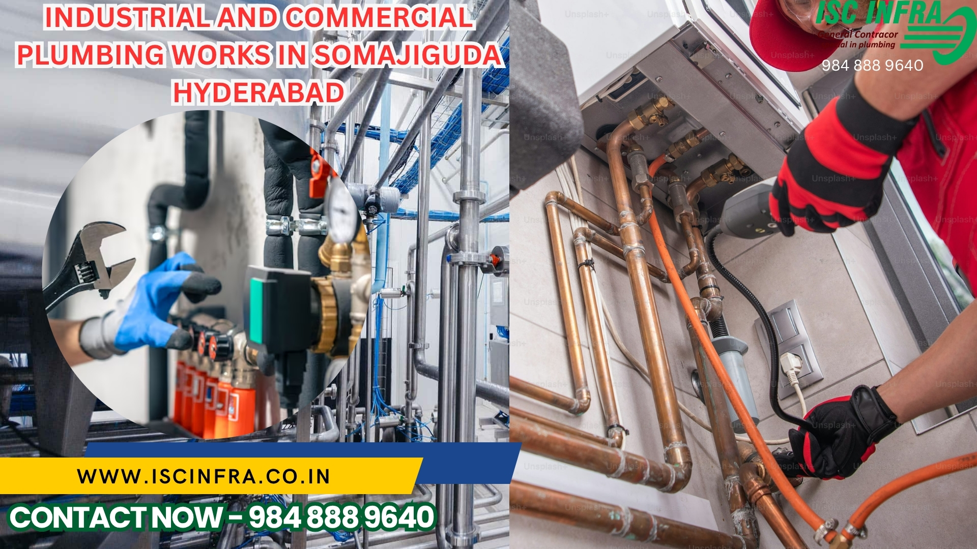Industrial and Commercial Plumbing Works in Somajiguda