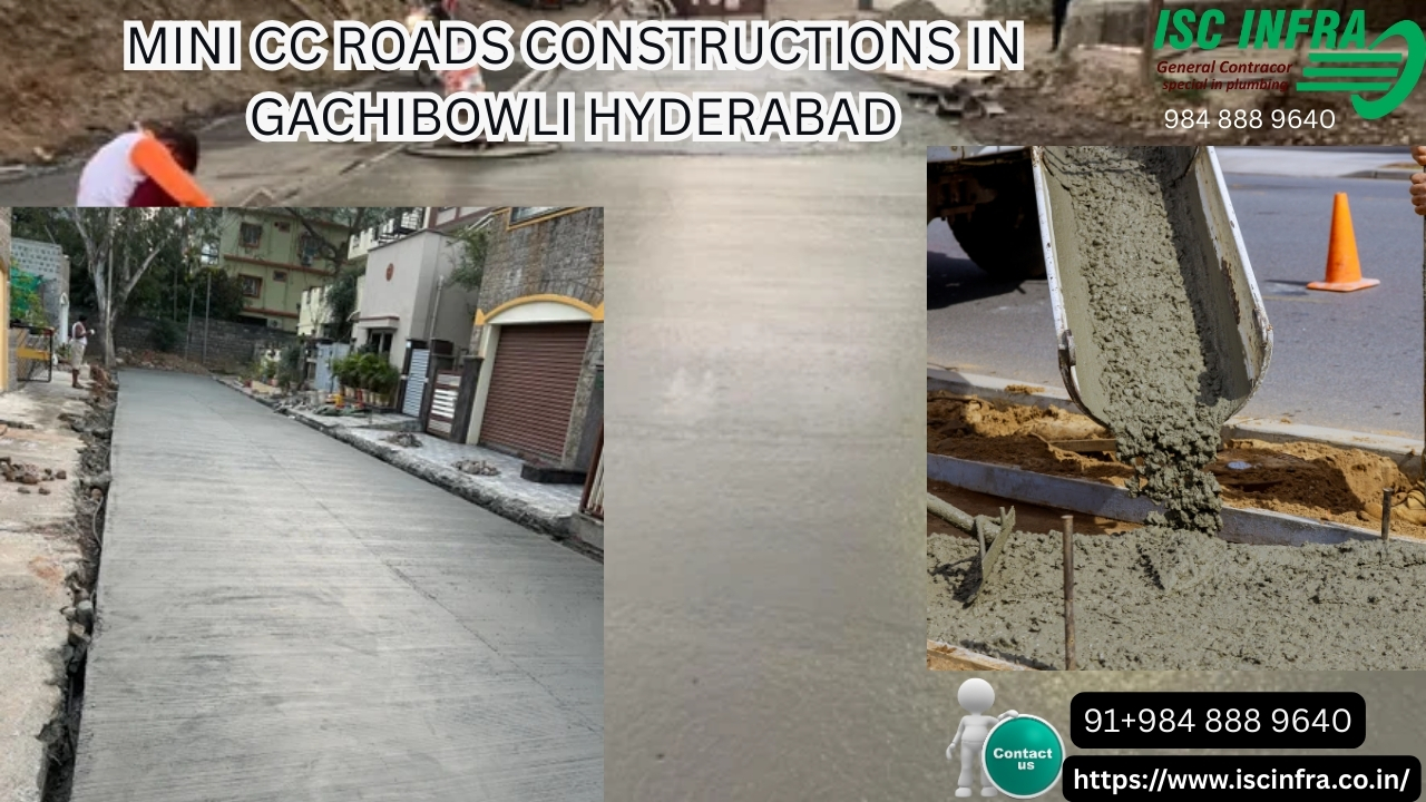 Mini CC Roads Construction Services in Gachibowli