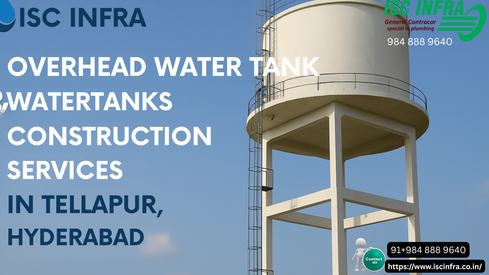 Overhead Water Tank and Water Tank Construction Services in Tellapur 